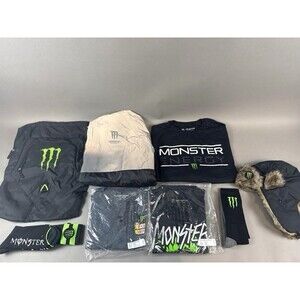 Monster Energy Lot Quarter Zip Jacket Shirts Hat NEW XL